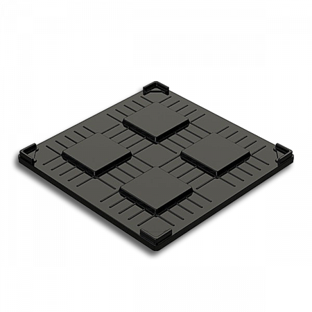 Couvercle pour caisse palette plastique renforcée 1200 x 1200 Couvercle pour caisse palette plastique renforcée 1200 x 1200