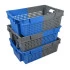 Bac plastique 600 x 400 bicolore emboîtable 70% ajouré Bac plastique 600 x 400 bicolore emboîtable 70% ajouré
