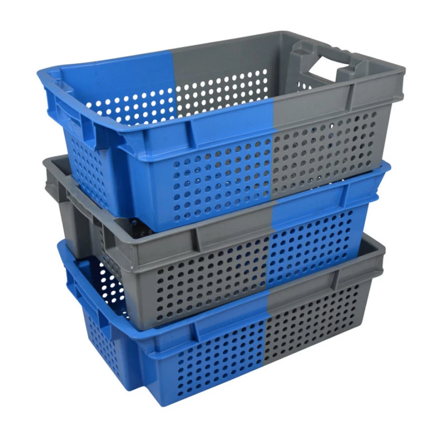 Bac plastique 600 x 400 bicolore emboîtable 70% ajouré Bac plastique 600 x 400 bicolore emboîtable 70% ajouré