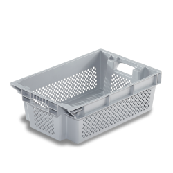 Bac plastique 600 x 400 emboîtable 70% ajouré