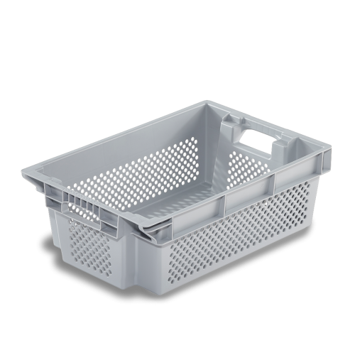 Bac plastique 600 x 400 emboîtable 70% ajouré