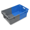 Bac plastique plein 600 x 400 bicolore emboîtable 70%