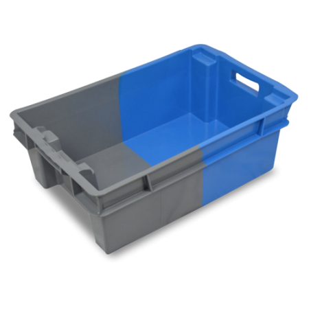 Bac plastique plein 600 x 400 bicolore emboîtable 70% Bac plastique plein 600 x 400 bicolore emboîtable 70%