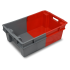 Bac plastique plein 600 x 400 bicolore emboîtable 70% Bac plastique plein 600 x 400 bicolore emboîtable 70%