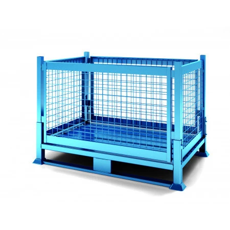 Caisse palette grillagée repliable
