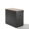 Caisson bois anthracite à hauteur bureau - 3 tiroirs
