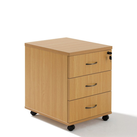 Caisson de bureau bois mobile hêtre Caisson de bureau bois mobile hêtre