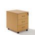 Caisson de bureau bois mobile hêtre Caisson de bureau bois mobile hêtre