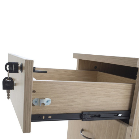Caisson de bureau bois mobile - 3 tiroirs Caisson de bureau bois mobile - 3 tiroirs
