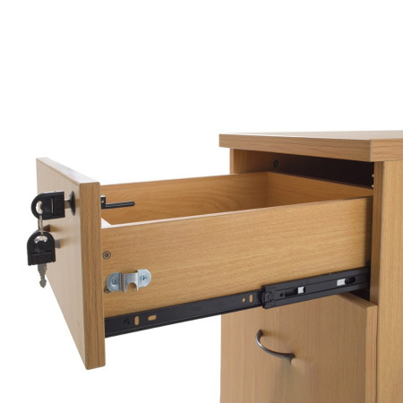 Caisson de bureau bois mobile - 3 tiroirs Caisson de bureau bois mobile - 3 tiroirs