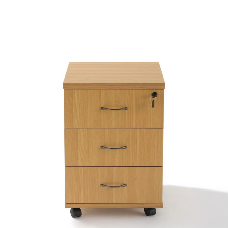 Caisson de bureau bois mobile - 3 tiroirs Caisson de bureau bois mobile - 3 tiroirs