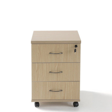 Caisson de bureau bois mobile - 3 tiroirs Caisson de bureau bois mobile - 3 tiroirs