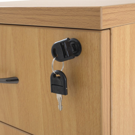 Caisson de bureau bois mobile - 3 tiroirs Caisson de bureau bois mobile - 3 tiroirs