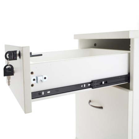 Caisson de bureau bois mobile - 3 tiroirs Caisson de bureau bois mobile - 3 tiroirs
