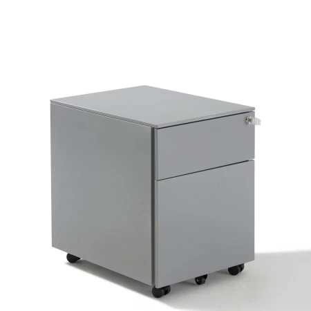 Caisson mobile métallique gris alu