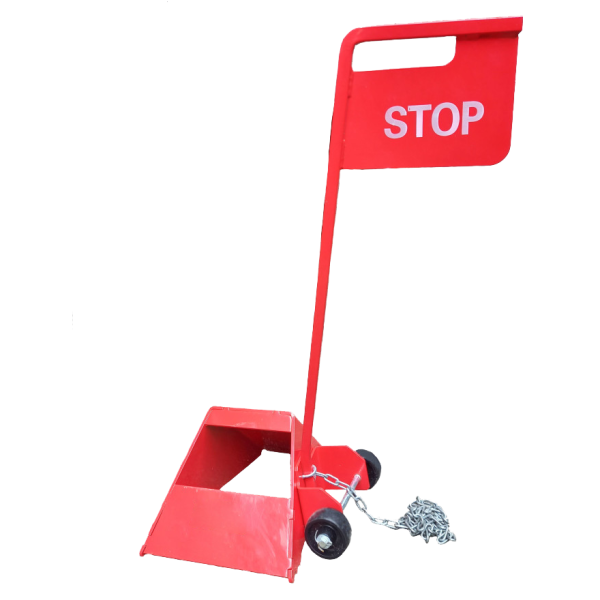 Cale De Roue Avec Panneau Stop | Cales De Roues | Axess Industries