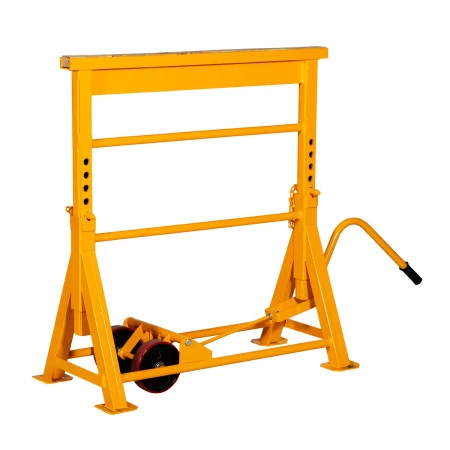 Tréteau de sécurité pour semi-remorques - sans fanion - coloris jaune et bleu Tréteau de sécurité pour semi-remorques - sans fanion - coloris jaune et bleu