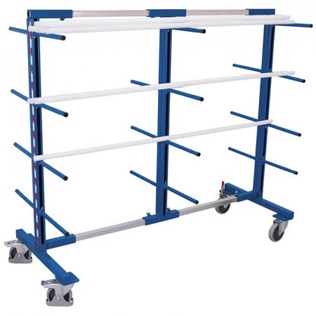 Cantilever mobile réglable - Double face - 3 montants - Long 840 x 2200 mm Cantilever mobile réglable - Double face - 3 montants - Long 840 x 2200 mm