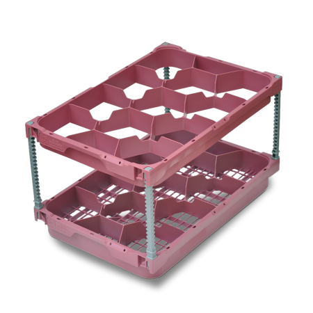 Panier lave vaisselle 528 x 355 - diamètre 120 - 11 compartiments