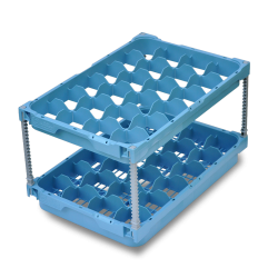 Panier lave vaisselle 528 x 355 - diamètre 80 - 24 compartiments