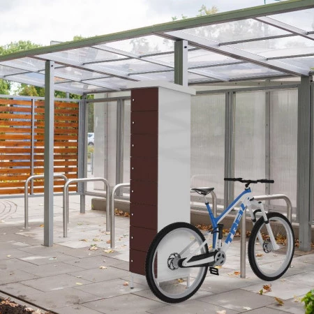 Armoire de chargement pour batterie vélo 10 casiers étanches avec prise électrique 220 V IP54 dans chaque compartiment