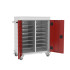 Chariot pour ordinateur portable 17 pouces 16 cases équipé d'ouïes d'aération et d'une poignée de poussée Chariot pour ordinateur portable 17 pouces 16 cases équipé d'ouïes d'aération et d'une poignée de poussée