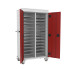 Chariot pour ordinateur portable 17 pouces 26 cases Chariot monté sur 4 roues pivotantes en caoutchouc Ø100 mm dont 2 avec freins. Chariot pour ordinateur portable 17 pouces 26 cases Chariot monté sur 4 roues pivotantes en caoutchouc Ø100 mm dont 2 avec freins.
