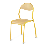 Chaise d'écolier à dossier rond antibruit