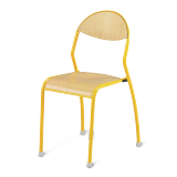 Chaise d'écolier à dossier rond antibruit
