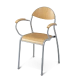 Chaise de professeur avec accoudoirs