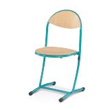 Chaise scolaire empilable avec appui sur table