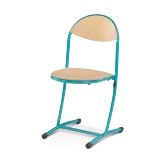 Chaise scolaire empilable avec appui sur table