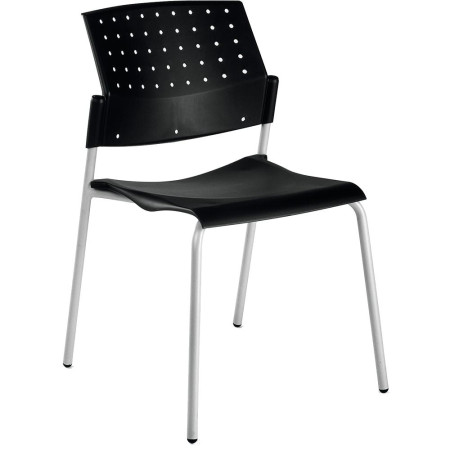 Chaise collectivité plastique noir