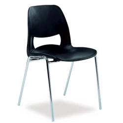 Lot de 40 chaises plastiques multi-usages noires