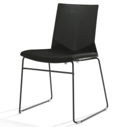 Chaise de bureau avec galette pieds luge