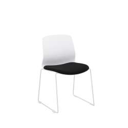 Chaise empilable assise tissu