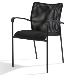 Chaise empilable avec accoudoirs fixes