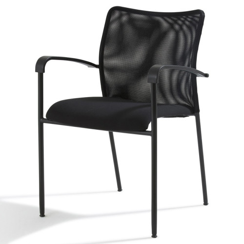 Chaise empilable avec accoudoirs fixes