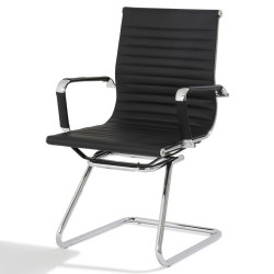 Chaise visiteur en cuir haut de gamme