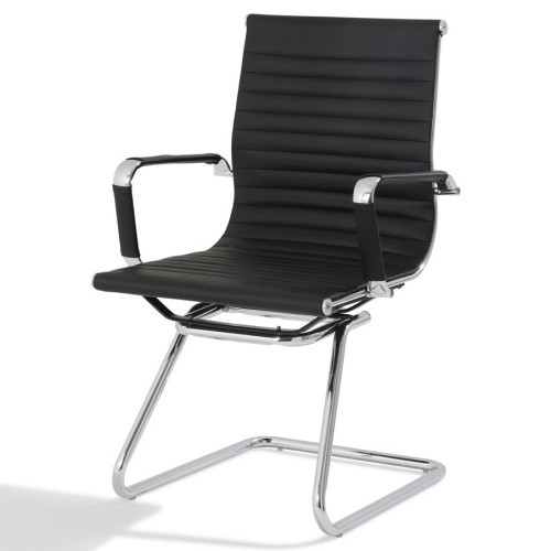 Chaise visiteur en cuir haut de gamme