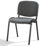 Chaise visiteur en tissu gris Chaise visiteur en tissu gris