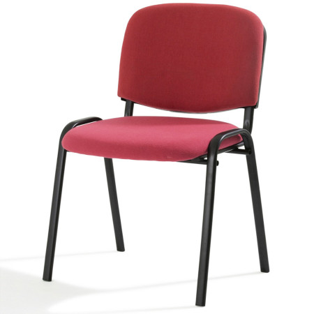 Chaise visiteur en tissu rouge Chaise visiteur en tissu rouge