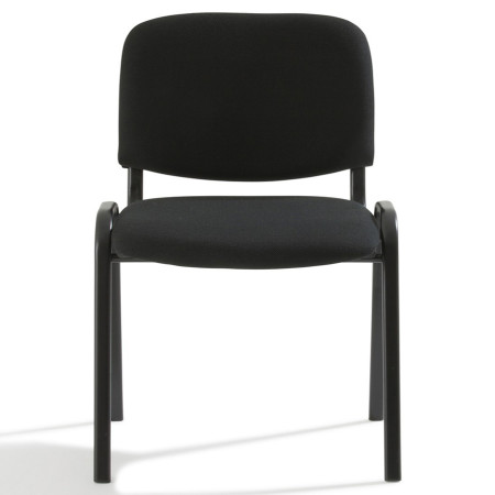 Chaise visiteur en tissu noir Chaise visiteur en tissu noir