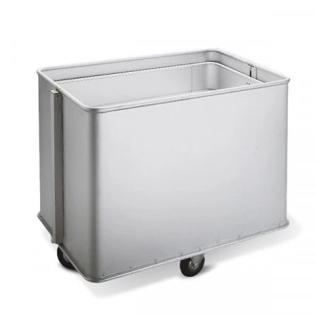 Chariot aluminium à fond mobile - Charge : 32 à 95 kg - Volume : 223 à 774 Litres