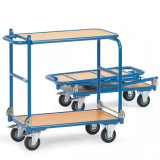 Chariot à 2 plateaux - Dossier rabattable - Capacité max. 250 Kg Chariot à 2 plateaux - Dossier rabattable - Capacité max. 250 Kg