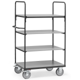 Chariot à 4 étagères gris anthracite - 3 étagères amovibles Chariot à 4 étagères gris anthracite - 3 étagères amovibles