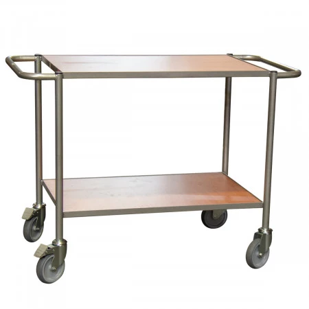 Chariot de bureau 2 plateaux poignées horizontales Chariot de bureau 2 plateaux poignées horizontales