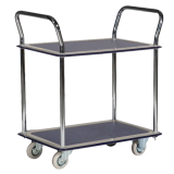 Chariot de Manutention 2 Plateaux Antidérapants Capacité 120 kg Chariot de Manutention 2 Plateaux Antidérapants Capacité 120 kg