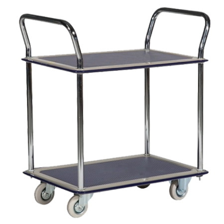 Chariot de Manutention 2 Plateaux Antidérapants Capacité 120 kg Chariot de Manutention 2 Plateaux Antidérapants Capacité 120 kg