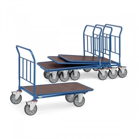 Chariot emboitable - Avec plateau antidérapant - Charge 400 ou 500 Kg